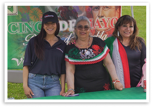 Volunteers at community event with Lombardo campaign at Cinco de Mayo celebration
